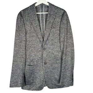 Trunk Club Custom Sport Coat Size 36 Surgeon Cuffs Grey Heather Jersey Stretch